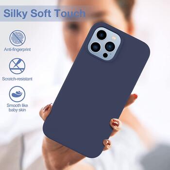 Riff Тонкий & Мягкий силиконовый чехол с мягкой подкладкой для Apple iPhone 13 Pro Max Midnight Blue (RF-SC-IPH-13PROMAX-MID.BLUE)