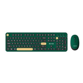 Aula AC306 2в1 2.4G Wireless combo Клавиатура (EN+RU) и Мышка Green (AC306/GRE)