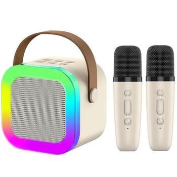 Riff K12 Portatīvā BT karaoke sistēma ar 2 Wireless mikrofoniem White (RF-K12/WH)