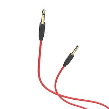 Hoco UPA11 Premium Aux Ligzdas 3.5mm spraudnis uz 3.5mm spraudnis Stereo Audio 1m Kabelis Melns (UPA11BK)