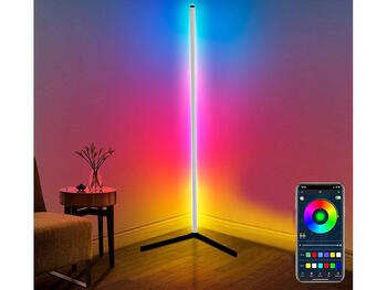 LED RGB grīdas stūra lampa 1,5 m (210 režīmi) + Tālvadības pults + APP (12330)