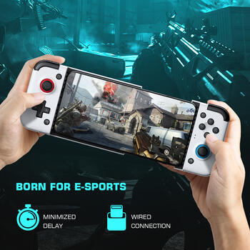 GameSir X2 Type-C 2021 Version Android Контроллер мобильныз игр с фиксатором смартфона 173mm длинной Белый (GAMESIR-X2-TYPE-C)