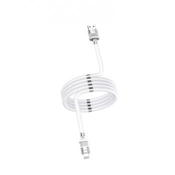 iKaku KSC-350 Lightning провод для заряда и передачи данных с магнитами 1m White (KSC-350/LI-WH)