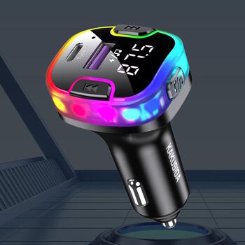 iKaku KSC-1070 CAILE Авто FM Трансмиттер BT5.3 с Type-C выходом Black (KSC-1070)