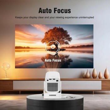 Riff HY260 Pro Ultra pārnēsājamais viedais projektors BT 5.4 1080p Android 11.0 Wi-Fi 6 ar automātisko trapeces korekciju (RF-HY260Pro)