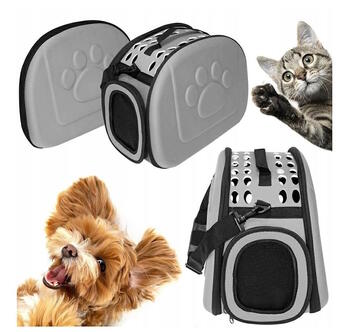 Riff ceļojumu soma mājdzīvnieku pārvadāšanai, max 6kg (43x28x32cm) Grey (RF-PET-BAG)