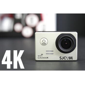 RETURNED SJCam SJ5000x Elite Wi-Fi Водостойкая 30m Спорт Камера 12.4MP 170° 4K HD 2.0" LCD Экран Серебристый (RET-SJ5000xWIFI-SI)