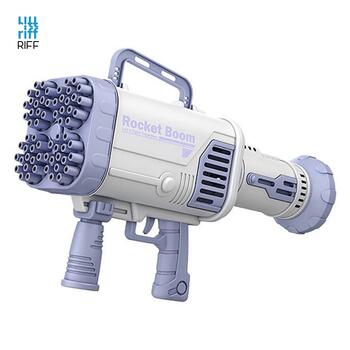 Riff Bazooka пистолет мыльных пузырей c держателем бутылки и 64 выстрелами для помещении и вечеринок и игр на открытом воздухе Синий (RF-456-11A-BLUE)