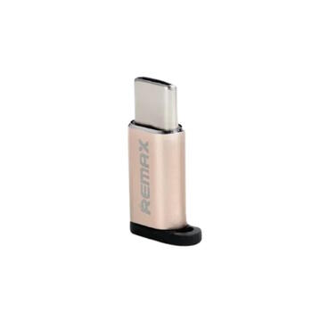 REMAX RA-USB1 OTG adapteris Micro USB uz Type-C Zelta Bulk (PS-M-USB1)