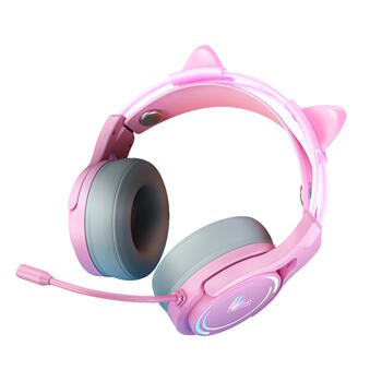 Aula S506 RGB Vada spēļu austiņas On-Ear USB2.0 ar mikrofonu Pink (S506)