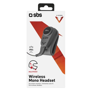SBS TEEARSETMONOMOTOBTK Беспроводная моногарнитура для мотоциклетного шлема Black (TEEARSETMONOMOTOBTK)