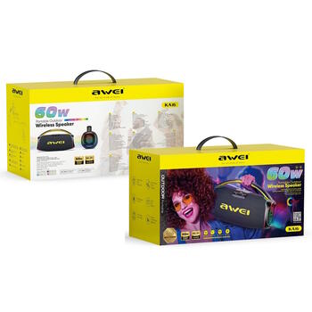 Awei KA16 60W Bluetooth portatīvais skaļrunis V5.3+EDR / 6000mAH (KA16)