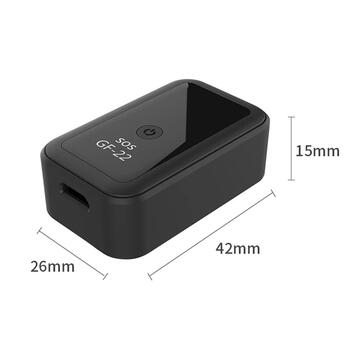 Riff GF22 GPS izsekotājs Precīzs reāllaika displejs / SOS poga / Nepieciešama SIM karte / 3 režīmi (RF-GPS-GF22)