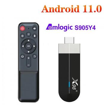 Riff X98 S500 Mini TV Stick SmartBox Android 11 Amlogic S905Y4 Quad Core AV1 HDR10+ 4K 60fps 5G Wifi 4GB+32GB (RF-X98-4GB+32GB)