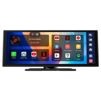 Ottocast N95C Автомобильный Android 15 4+32 Гб мультимедийный сенсорный смарт-HD-экран 11.4" + AI голосовое управление Wi-Fi FM CarPlay Android Auto Чёрный (N95C)