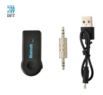 Riff BT-X5 Car FM Bluetooth Transmiteris ar 3.5mm Audio pieslēgumu + Mikrofona savienojumu Melna (RF-BT-X5)