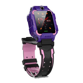 Riff Q19 viedais bērnu pulkstenis 360 ar GPS / 1,44" skārienekrāns / 400mAh Purple (RF-Q19-PU)