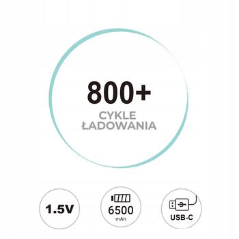 Liibattaries Uzlādējami Jaudīgi akumulatori Lithium-Ion ar USB-C LR20 D 6500mAh 1.5V (2pcs) (LIB510750)