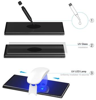 Riff Защитное стекло на всю поверхность + УФ-лампа + нано-клей для Huawei P30 Lite (RF-UVTG-HUA-P30LITE)