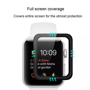 Riff Hot Bending 3D Закругленное защитное стекло для Apple Watch 7 / 8 с дисплеем 41мм Черное (RF-TG-AW-41MM-BL)
