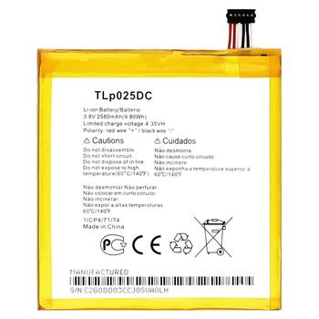 Аккумулятор TLp025DC для Alcatel Pixi 4 6.0 OT-8050 OT-9001 2580 мАч оригинальный (PS-M-ALCAT-PIXI-BATT)