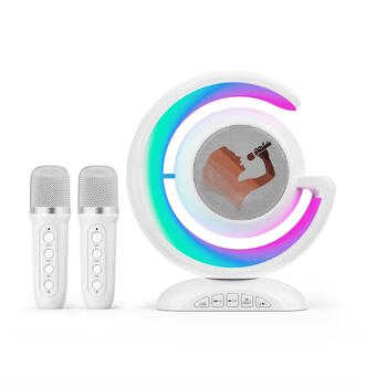 Riff YS110 BT 5.3 Portatīvā karaoke sitēma ar 2 Wireless mikrofoniem White (RF-YS110)