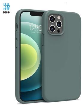 Riff Plans & Miksts silikona aizmugures maks ar mikstu iekspusi prieks iPhone 12 Pro Max Pine Needle Green (RF-SC-IPH-12PRM-PINEGE)