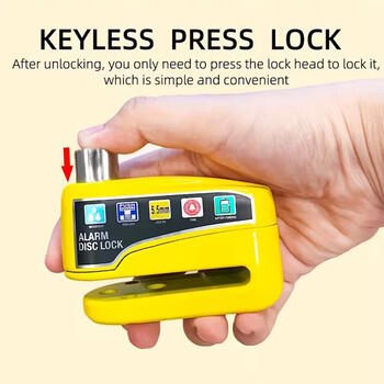 Riff LOCK07 Universāla trauksmes disku bremžu slēdzene Velosipēdiem/Elektroskūteriem/Trīsriteņiem/Ratiņiem Yellow (RF-LOCK07-YE)
