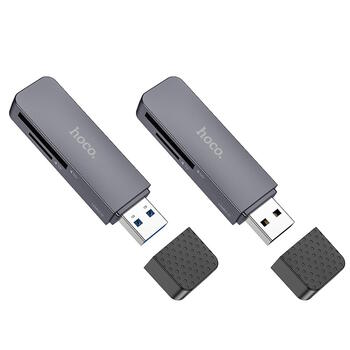 Hoco HB45 2в1 Устройство чтения карт памяти с разъемами USB-C / USB-A и USB2.0 (HB45)