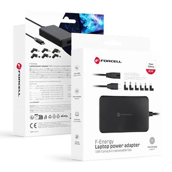 Forcell F-Energy E856 Универсальное зарядное устройство для ноутбука 65W USB-C + 6 переходников (E856)