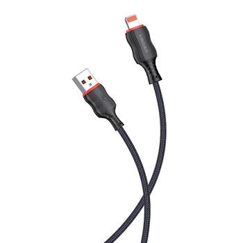 iKaku KSC-807 CHUANDA Плетеный провод Lightning для заряда и передачи данных 1m Black (KSC-807/LI-BK)