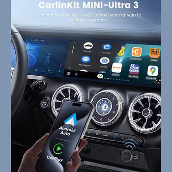 Carlinkit Mini Ultra3 Bezvadu adapteris CarPlay / Android auto-adapteris Black (CARL-ULTRA3)