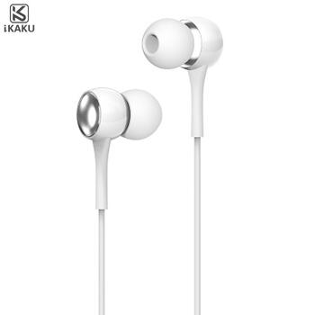 iKAKU KSC-401 Универсальные легкие наушники-вкладыши HiFi 3,5 мм с микрофоном 1,2 м Белый (KSC-401-WH)