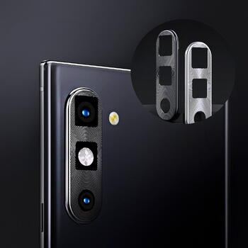 TakeMe Алюминиевая защитная крышка для задней камеры телефона на Samsung Galaxy Note 10 (N970F) Черная (TM-CAMC-N970-BK)