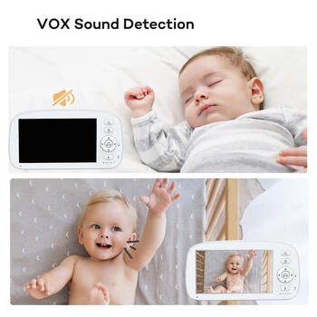 Riff BM5 Audio-Video Mobilā aukle Nakts redzamība Divvirzienu saruna Wi-Fi 720P 5 collu ekrāns (RF-BM5)