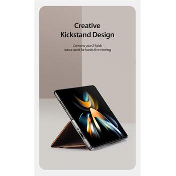 Dux Ducis Bril sērijas Magnētiskās fiksācijas sāniski atverams maks priekš Samsung Galaxy Fold 4 F936B Black (DU-BR-SAM-ZFOLD4-BK)