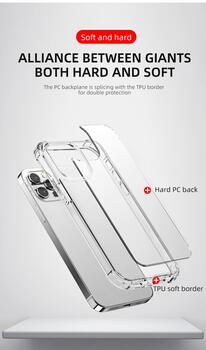Riff 0.5 mm Защитный Чехол Телефона Anti Shock для IPhone 13 PRO Прозрачный (RF-AS-IPH-13PRO-TR)