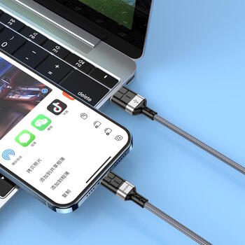 iKaku KSC-696 Smart проводо для быстрой подзарядки USB на Lightning 1.2m Grey (KSC-696/GR)