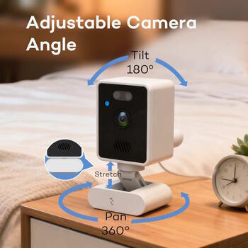 Riff BM2 mobilais Wi-Fi audio un video bērnu monitors ar 720p izšķirtspēju, 2,8 collu ekrānu (RF-BM2)