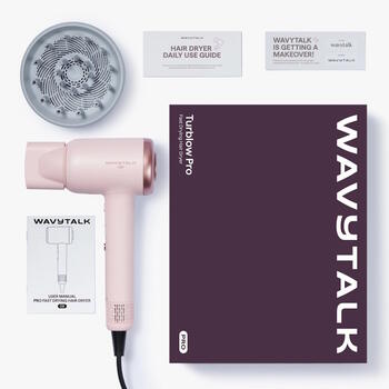 Wavytalk Turblow Pro Фен для волос с 2-мя насадками Pink (Wavytalk-3808)