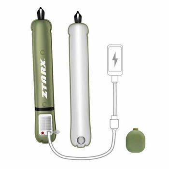 ZTARX S60 Ūdensizturīga Piepūšams Profesionāls LED Cauruļveida Gaismas Lukturis 245LM + gaisa pumpis / saules lādētājs / powerbanka IP66 2000mAh (ZTARX-S60)