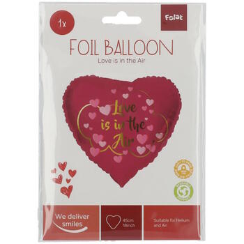 Folat Folija gaisa balons Heart shaped "Love is in the Air" 45cm (67950)