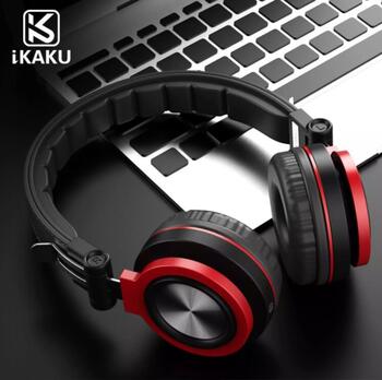 iKAKU SHENGLANG Беспроводная гарнитура с Bluetooth 4.2 и микрофоном Черный (SHENGLANG-BK)