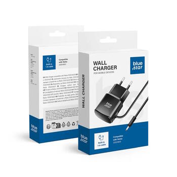 BlueStar TFK-TC-1100B Сетевое Зарядное устройство 1A 3W для Nokia 3310 3100 6610 8910 Black (TFK-TC-1100B)