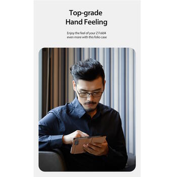 Dux Ducis Bril sērijas Magnētiskās fiksācijas sāniski atverams maks priekš Samsung Galaxy Z Fold 4 F936B Brown (DU-BR-SAM-ZFOLD4-BR)