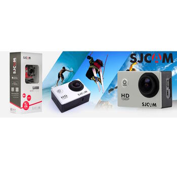 SJCam SJ4000 Водостойкая 30m Спорт Камера 12MP 170 град.1080p HD 30fps 2.0" LCD Экран Silver (SJ4000-SI)
