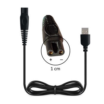 Riff BT-1 Универсальный Кабель Зарядное устройство USB 5V для Триммера Бритвы Машинки для стрижки и других устройств 100 см Чёрный (RF-BT-1)