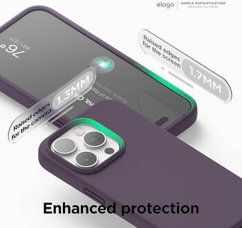 Riff Plāns & Mīksts silikona aizmugures maks ar mīkstu iekšpusi priekš Apple iPhone 15 Pro Max Violet (RF-TS-IPH15PMA-VI)