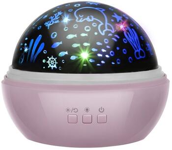 Riff RF1044 2в1 Ночник и Проектор разноцветный (с 2 картинками) Pink (RF1044)