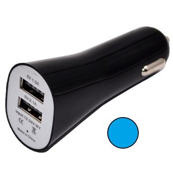 HQ NBS-885A Auto lādētājs ar diviem USB portiem 3.1A Blue (PS-M-NBS-885A-BLU)